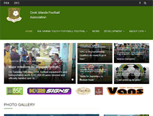 Tablet Screenshot of cookislandsfootball.com